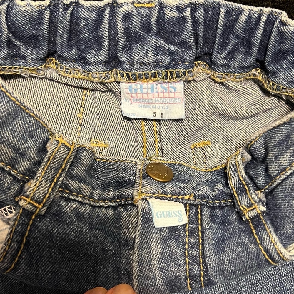 *True Vtg 80s 90s Guess size 5 Kids Blue Denim Jeans - Picture 2 of 8